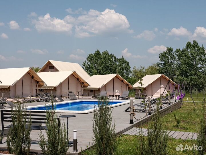 Каркасный тент для глэмпинга 