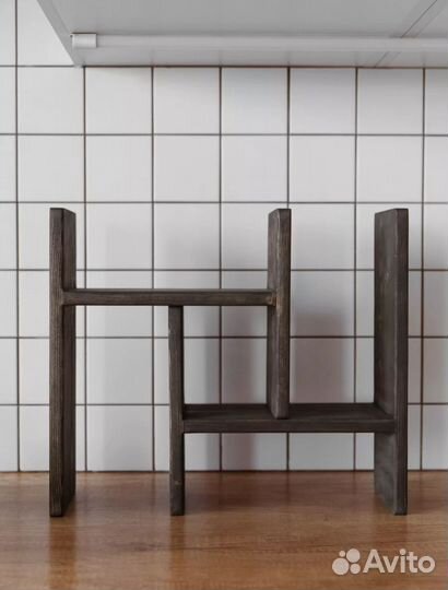 Полка настольная из натурального дерева