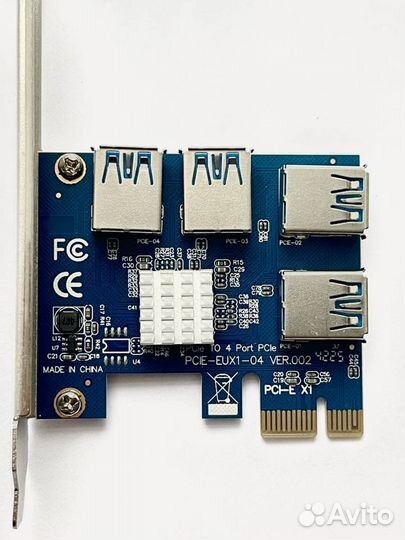 Расширитель с одного PCI-E на 4 райзера