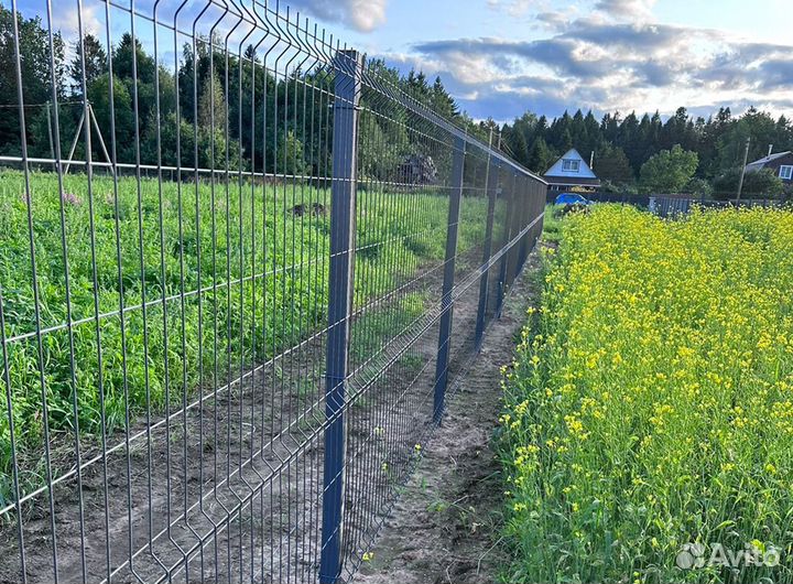 Забор из 3Д сетки под ключ