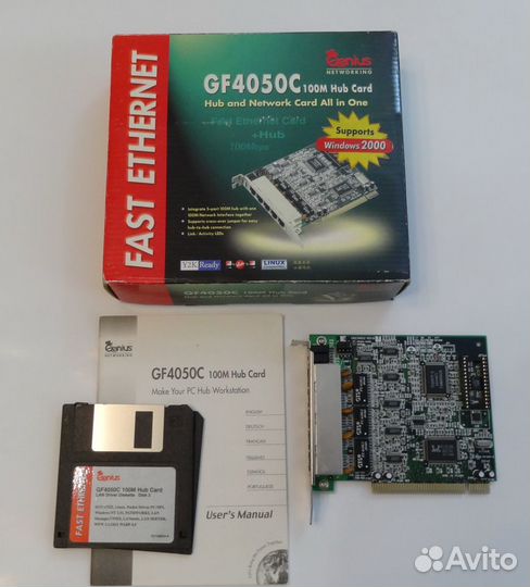 Концентратор PCI Ethernet Hub Card Genius GF4050C