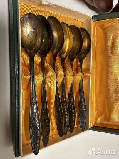 Ложки чайные или кофейные мельхиор СССР пламя