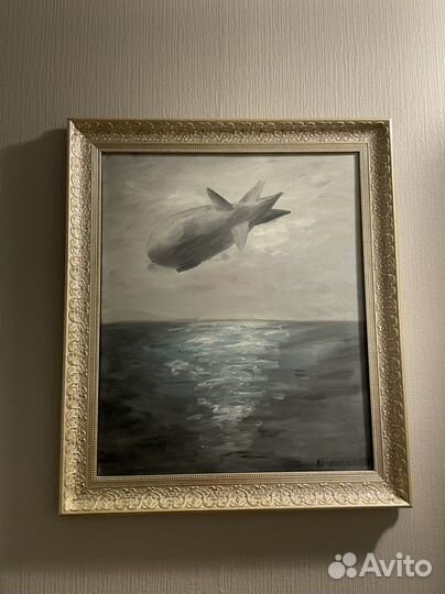 Картина дирижабль холст масло