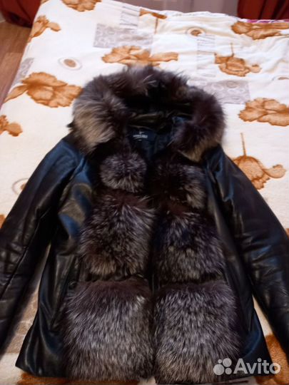 Куртка натуральная кожанная с чернобуркой