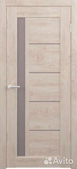 Межкомнатная дверь CPL Мехико остеклённая дуб золо