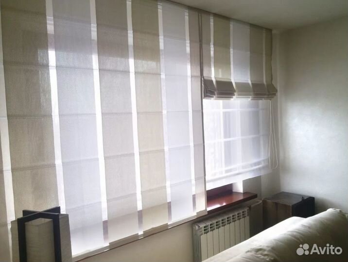 Двойные римские шторы на заказ