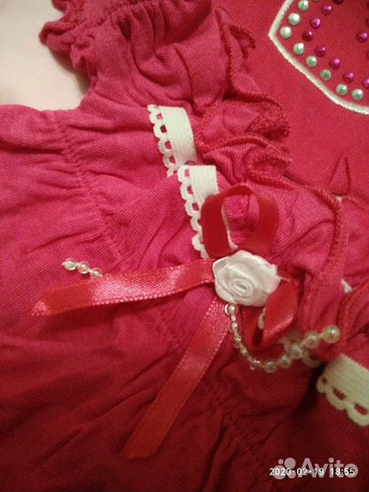 Комплект одежды для девочки и куклы MIA (новое с э