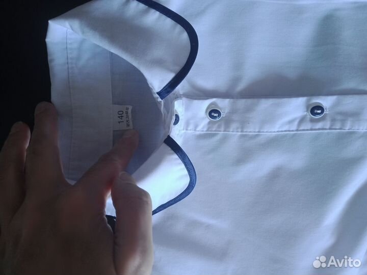 Блузка школьная с коротким рукавом 134-140