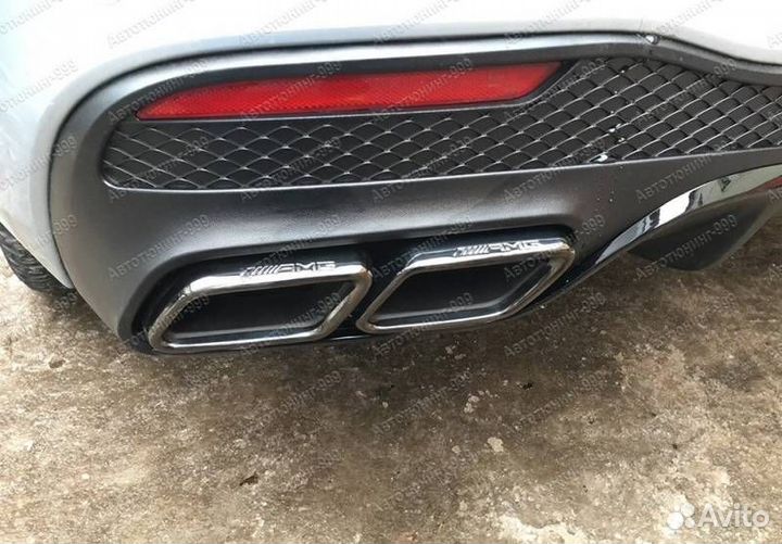 Насадки 6.3 AMG на Mercedes GLE W 166 черные