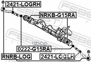 Наконечник р/т renault logan 05- лев. 2421-logl