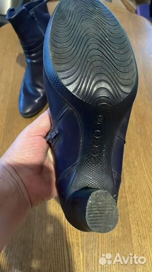Ботильоны 39 размер синие ecco