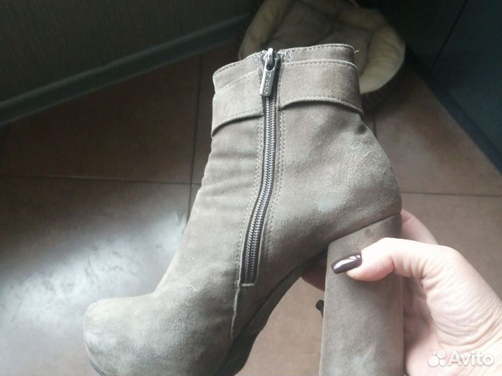 Ботильоны женские 38 размер натуральная замша