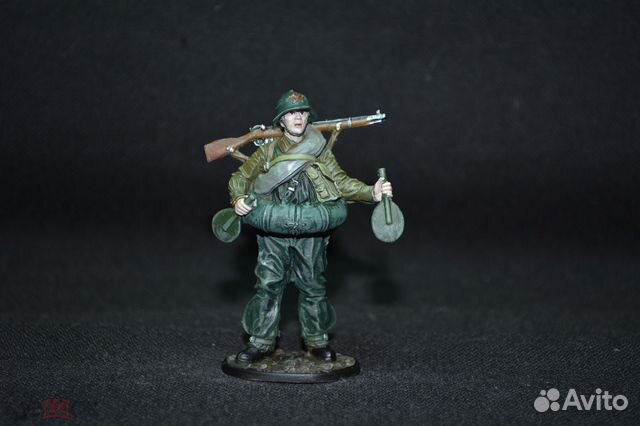 Оловянный солдатик 54 мм. Боец ркка в плавательном