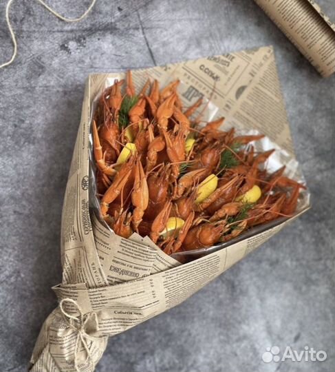 Мужской букет из раков, раки, подарок