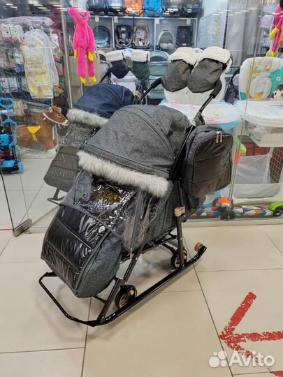 Санки-коляска детские новые Glory Gloss Galaxy