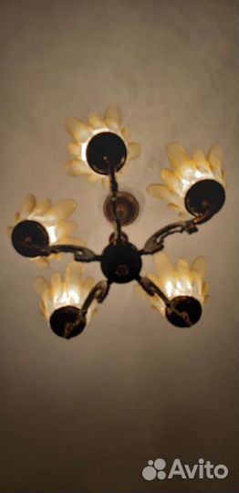 Люстра потолочная из бронзы советская