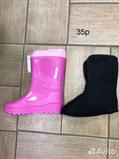 Детские резиновые сапоги 35 размер