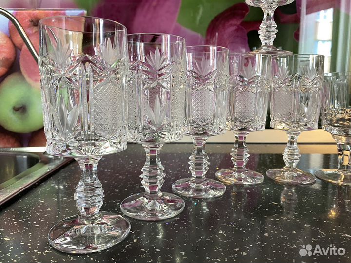 Бокалы Фужеры хрустальные СССР на ножке