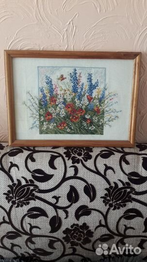 Картина ручная работа вышитая крестом