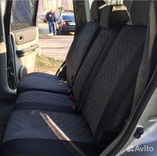 Чехлы из Алькантары Ромб Премиум класса Автопилот