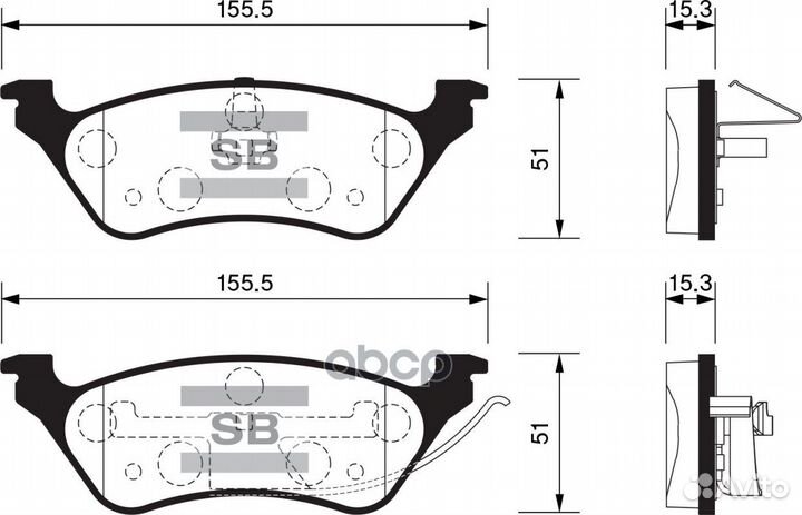 SP1441SNS GDB4130 колодки дисковые з Dodge Ca