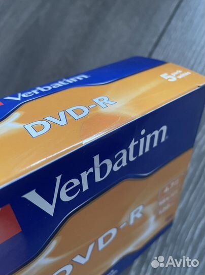 Новые диски DVD-R Verbatim 4,7Gb 16x (5 шт)