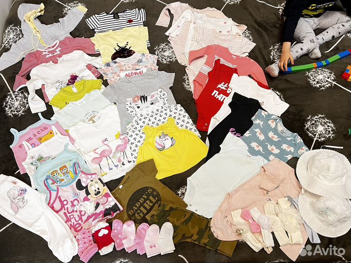 Летние вещи на девочку 68 74 carter's h&m и др