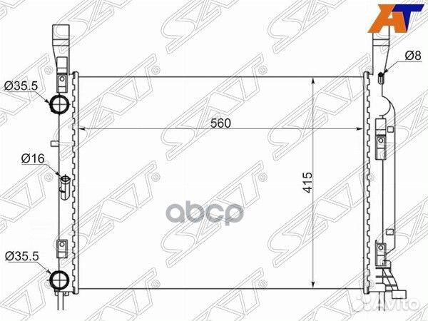 Радиатор Renault Kangoo 08-16 RN0006-2 Sat