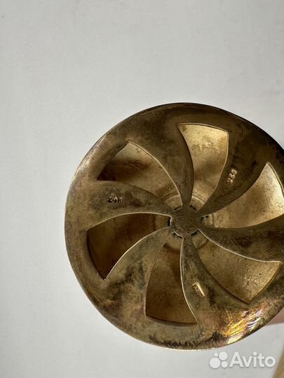 Рюмка серебрянная позолоченная