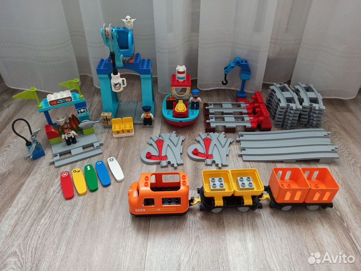 Lego Duplo поезда, мосты и рельсы