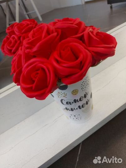 Букет из мыльных роз