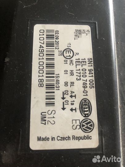 Фара volkswagen polo