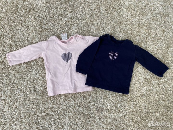 Пакет одежды для девочек-двойняшек. Размер 62-68