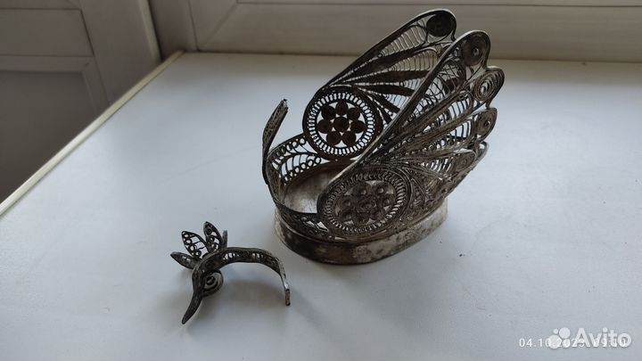 Конфетница мельхиор СССР