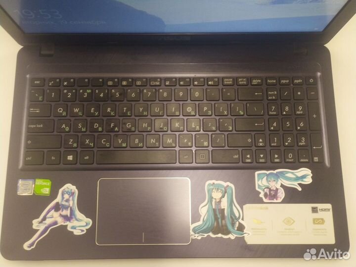 Игровой ноутбук asus i3-7020U, 6 Гб, MX110