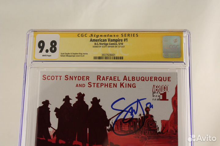 American Vampire #1 CGC с автографом С. Снайдера