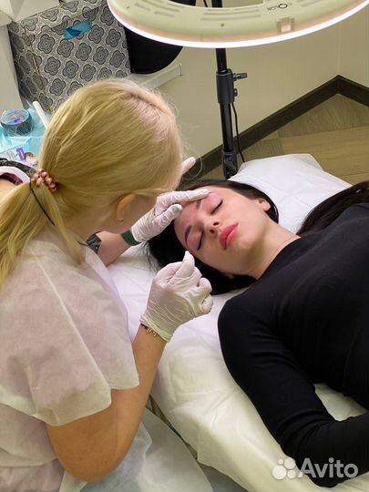 Перманентный макияж Татуаж пудровые брови