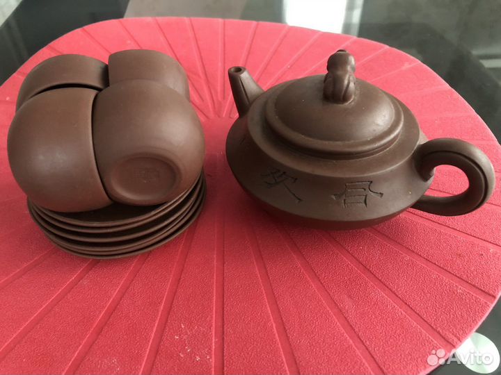 Китайский чайный сервиз из глины