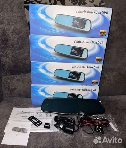 Видеорегистратор зеркало с камерой заднего вида