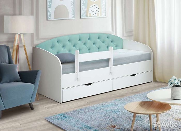 Кровать диван с ящиками лдсп для малыша