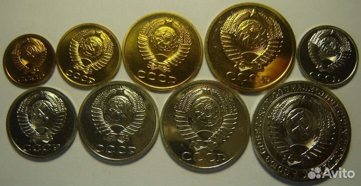 3 годовых набора монет СССР 1987, 1988 и 1989 г