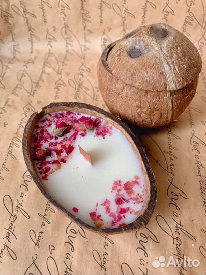 Кокосовые свечи ручная работа