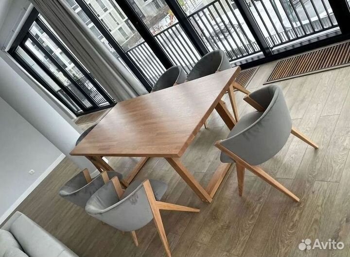 Стол новый лофт из массива дерева