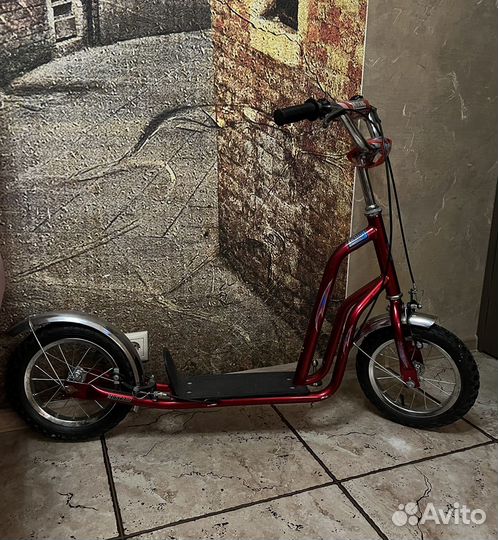 Самокат детский, большой на надувных колесах