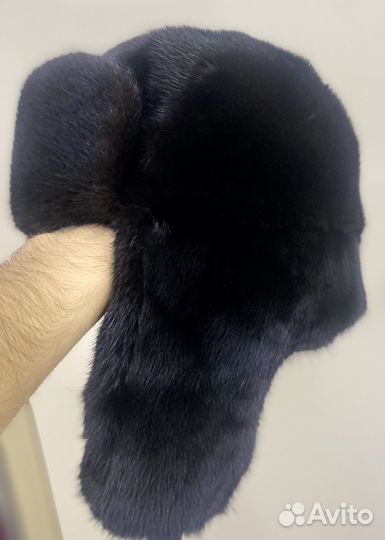 Норковая шапка мужская ушанка