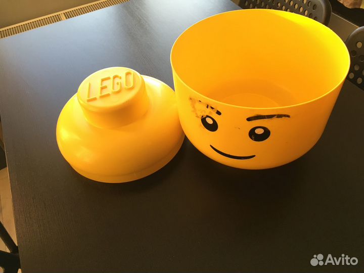 Контейнер для хранения lego head 