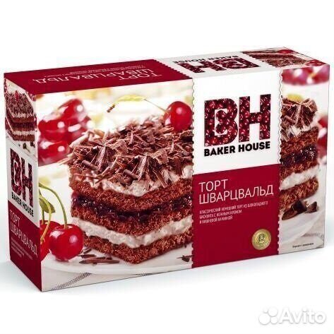 Опт - Торт бисквитный Baker House Шварцвальд 350г