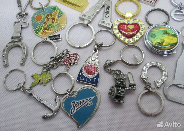 Брелоки из разных городов мира