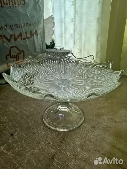 Ваза для фруктов на ножке СССР