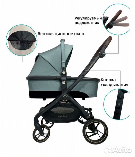 Коляска Luxmom K92 2 в 1 новая